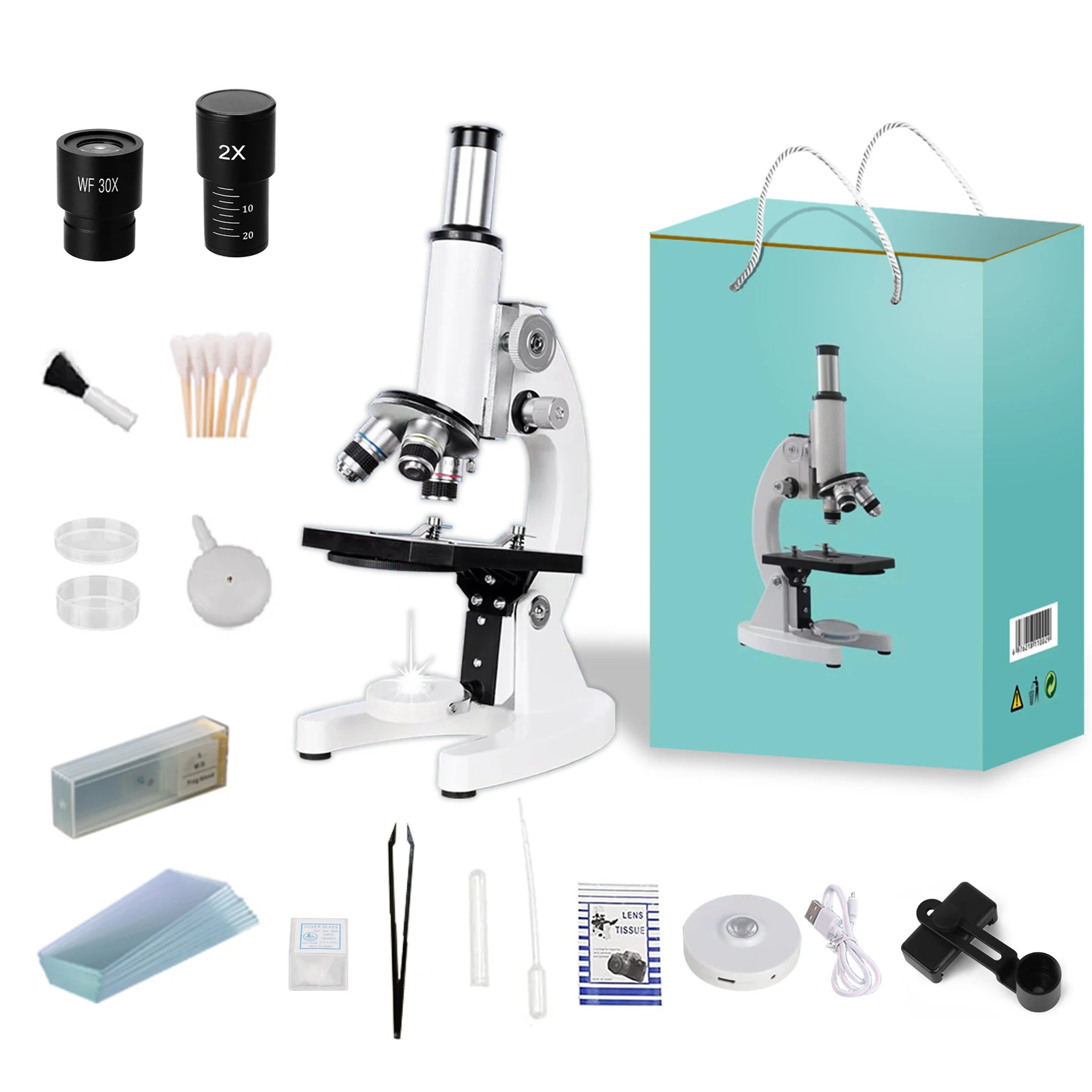 GF02 2400X Biological Microscope Kit all  Body Science Lab Experimental ... - $225.65 CAD