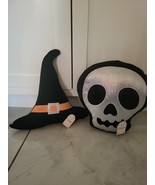 Halloween Bullseye Decorative Pillows Skeleton Witch Hat - $21.77