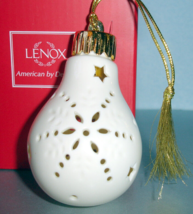 Lenox Porcelain Pierce Snowflake LED Light Bulb Ornament Multi-Color Glow New - £18.56 GBP