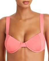MSRP $58 Aqua Swim Underwire Bandeau Bikini Top Pink Size Medium NWOT - £11.78 GBP