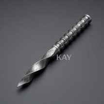 Custom Hand Forged Damascus Steel Hunting Tri Edge Kris Dagger Knife With Sheath - £100.67 GBP