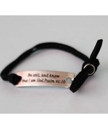Scripture Bracelet ~ Be still, and know that I... ~ Psalm 46:10 ~ Black ... - $284.83 MXN