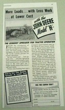 1941 Print Ad John Deere Tractor Pulls Model H Spreader Farm Moline,Illi... - £8.14 GBP
