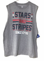 Stars And Stripes 1776 Flag Patriotic Gray Tank Top USA Pride Men’s XL 4... - £14.53 GBP