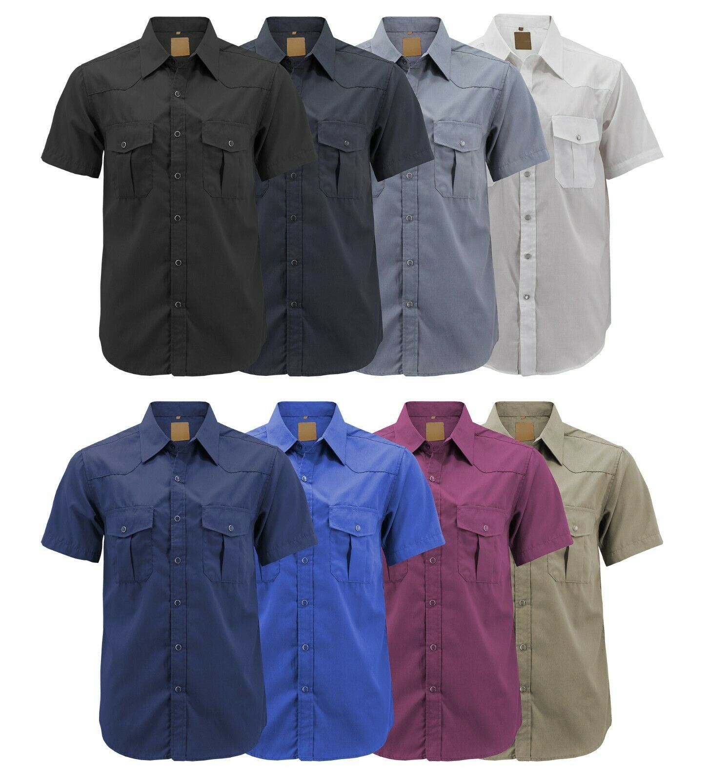 Primary image for Men’s Casual Western Pearl Snap Button Down Short Sleeve Cowboy Dress Shirt