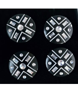 Magnetic Horse Show Number Pins Star Crossed Black &amp; Rhinestones Set of ... - $25.73