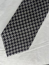 Daniel Cremieux Tie Black W/white Gold Blue Shapes 100% Silk French Made - $10.00