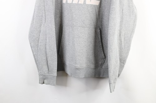Vintage Nike Mens XL Distressed Spell Out Block Letter Hoodie Sweatshirt Gray Item image 3