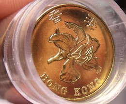 Gem Unc Roll (50) Hong Kong 1998 10 Cents~Bauhinia Flower~Last Year~Free Ship - £18.32 GBP