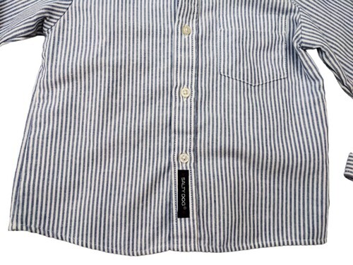 Toddler Boys Salty Dog 4T Blue Pinstripe Button-up Shirt EXCELLENT Condition Item image 4