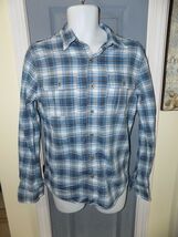 Converse Long Sleeve Button Down Blue Plaid Shirt Size S Men's NEW - $36.00