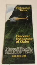 Hawaii Pacific Helicopters Vintage Travel Brochure Oahu Hawaii BR11 - $9.89