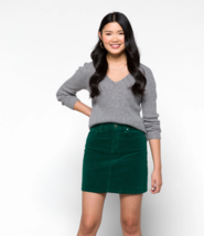Market &amp; Spruce Short Corduroy Skirt  Medium  Green Front Back Pockets NWT - $19.30