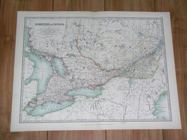 1907 Antique Map Of Ontario / Quebec / Canada - $29.47