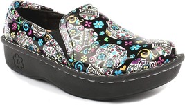 GLOLILY JENNY BLACK SUGAR SKULLS WOMEN&#39;S SHOES/CLOGS NEW JEN-175 - £39.32 GBP