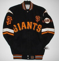 MLB San Francisco Giants Cotton  Twill Embroidered Jacket JH Design Black - $159.99