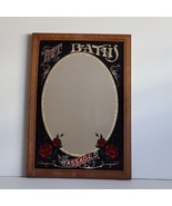 Vintage Mirror Hot Baths And Massages. Wooden Frame. Size 20&quot;x13.5&quot;x0.75  - €38,28 EUR