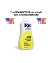 New Rit All Purpose Liquid Dye Lemon Yellow 8 oz Bottle Cotton Wool Nylo... - $281.30 MXN