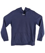 Womens Navy Blue Under Armour Hoodie Large Workout Pullover Fleece Sweat... - $562.95 MXN