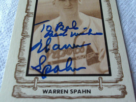 WARREN  SPAHN  HAND SIGNED  AUTOGRAPHED   BASEBALL  LEGENDS  1981  # 57 ... - $34.99
