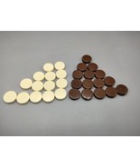 29 BAKELITE Backgammon Game PIECES Checkers BROWN IVORY/CREAM—1 3/16” x ... - $15.18 CAD
