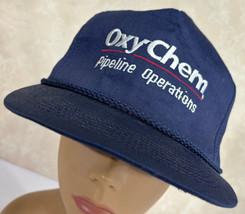 OxyChem Pipeline Operations VTG Blue Strapback Baseball Cap Hat Made USA - £13.61 GBP