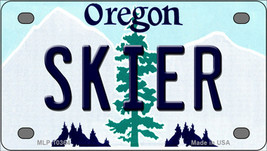 Skier Oregon Novelty Mini Metal License Plate Tag - $14.95