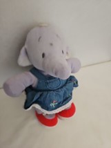 Disney Humphreys Corner Purple Elephant Plush Stuffed Animal Girl Denim ... - £15.38 GBP