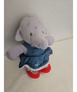 Disney Humphreys Corner Purple Elephant Plush Stuffed Animal Girl Denim ... - £15.48 GBP