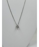 Diamonart 100 Facet Cubic Zirconia Framed Pendant Sterling Silver - $29.95