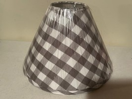 Gray Check Flared  Lamp Shade - 15 inch image 2