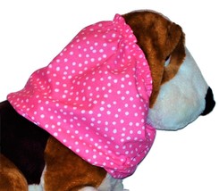 Dog Snood Bright Pink White Irregular Dots Cotton - £9.55 GBP+