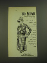 1974 John Baldwin Abe Schrader Dress with Panel Skirt Advertisement - £14.72 GBP