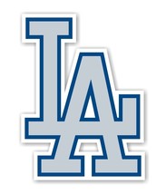 Los Angeles Dodgers &quot;LA&quot; (grey) Decal / Sticker Die cut - $3.95+