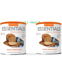 2 Pack - Essentials Honey Wheat Bread Large #10 Cans Emergency Food, 25 Years - £50.30 GBP