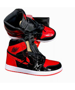 Nike Air Jordan 1 Retro High Patent Bred 555088-063 Men&#39;s  Size 7 - £272.89 GBP