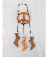 NEW HAND MADE WOODEN PEACE SIGN DREAM CATCHER w LIGHTNING BOLT DANGLE FE... - €6,86 EUR NEW HAND MADE WOODEN PEACE SIGN DREAM CATCHER w LIGHTNING BOLT DANGLE FE... - €6,86 EUR