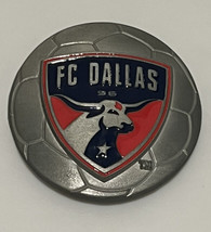 FC Dallas MLS Belt Buckle Silver Pewter Soccer Ball Fanatics Tifo Culture - $13.98