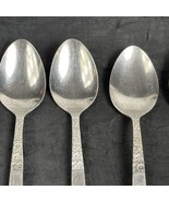 7 Vintage Teaspoons Imperial (IIC) Stainless - Floral Pattern Japan - $17.26 CAD