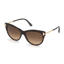 TOM FORD FT0821 52F Shiny Dark Havana With Rose Gold/Gradient Brown 56-16-140... - £111.40 GBP
