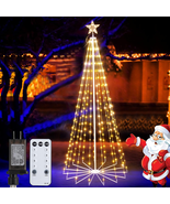 Christmas Cone Tree Light, 7.5Ft 295 LED Light Show Christmas Tree with ... - $2,363.63 MXN