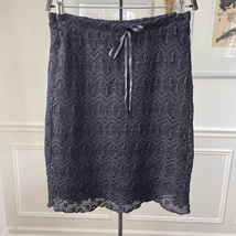 Vintage 90s Vixen Black Crochet Stretchy Skirt M L - $19.44
