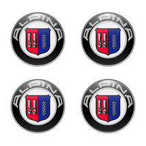 4 x 60 mm Alpina Logo Wheel Center Caps Emblem - £12.45 GBP