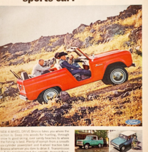1966 Ford Bronco Truck Advertisement Automobilia 4 Wheel Drive Vintage D... - $29.99