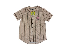Nickelodeon SpongeBob Patrick Graphic Baseball Jersey Gray Pin Stripe Me... - $17.64