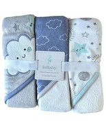 Set of 3 Lullaby Lane 28&quot;x28&quot; Hooded Towels - Soft &amp; Absorbent - Blue &amp; ... - $18.87 CAD