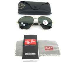 Ray-Ban Sunglasses RB3683 001/58 Gold Tortoise Aviator Frames Green Glass Lenses - £87.79 GBP