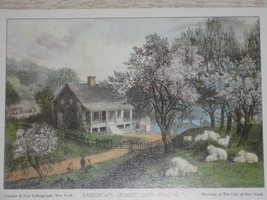 Currier &amp; Ives Lithographs-&quot;American Homestead&quot;- Set of 4 prints - £7.23 GBP