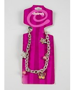 CLAIRES 7.5&quot; GIRLS BUTTERFLY &amp; BEADS CHARM BRACELET CHARMS NEW - $4.74