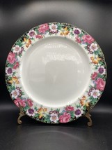 Paragon 10.5&quot; dinner plate &quot;Westdale&quot; bone china floral wreath gold rim ... - £24.21 GBP